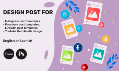 I will design canva templates for your social media posts
