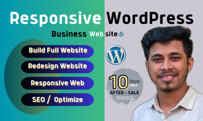 I will create a responsive wordpress website, design or redesign using elementor pro with 24hrs
