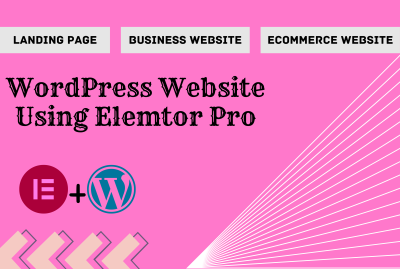 I will build responsive WordPress website design using elementor pro
