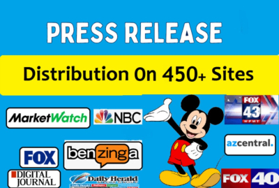 I will do press release distributions on 450 premium sites in 24 hours
