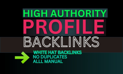 "I Will Build High-Authority 100 Profile Backlinks for Your Website SEO"