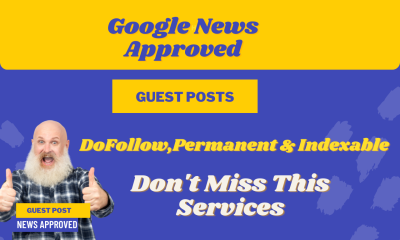 I Will write and publish HQ Dofollow SEO guest post on google news approved site