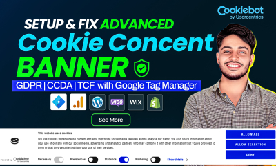 I will setup google consent mode v2, cookie consent banner v2, gdpr, ccpa via GTM