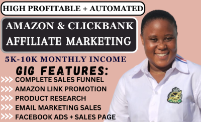 I will supercharge clickbank and amazon sales with affiliate marketing sales funnel