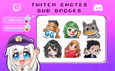 I will draw custom chibi twitch emotes and sub badges