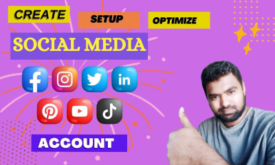 I Will Create And Set up All Social Media Accounts And Pages For Your Business.