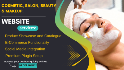 I will create skin care, makeup, cosmetic, hair salon website