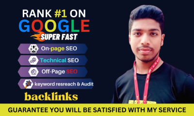 I will do complete monthly SEO service for google first page ranking