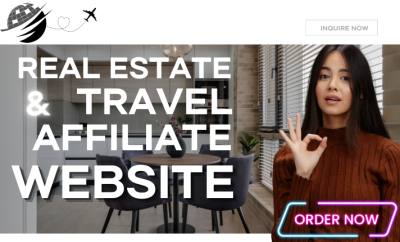 affiliate travel agency real estate website development with wordpress godaddy wix and squarespace