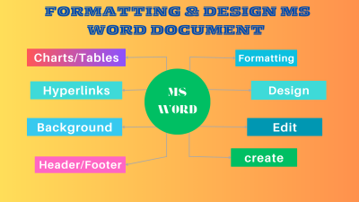 I will format, design, edit, create and fix Microsoft word document