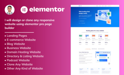 I will design or clone any responsive website using elementor pro