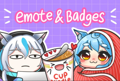 I will draw cute custom emotes and badges in anime style