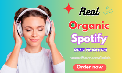 I will do viral organic spotify promotion to get monthly listeners