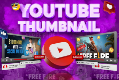 I will create an amazing custom youtube thumbnail banner design