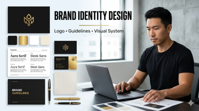 I will create a complete brand identity with logo and brand guidelines
