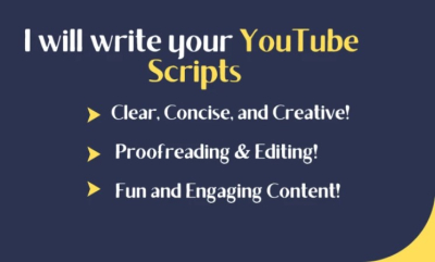 I will write your youtube script