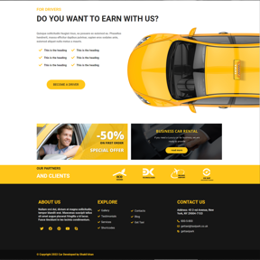 Taxi website design 