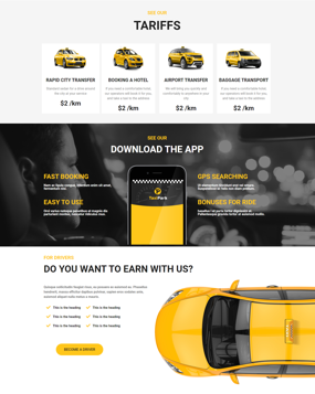 Taxi website design 