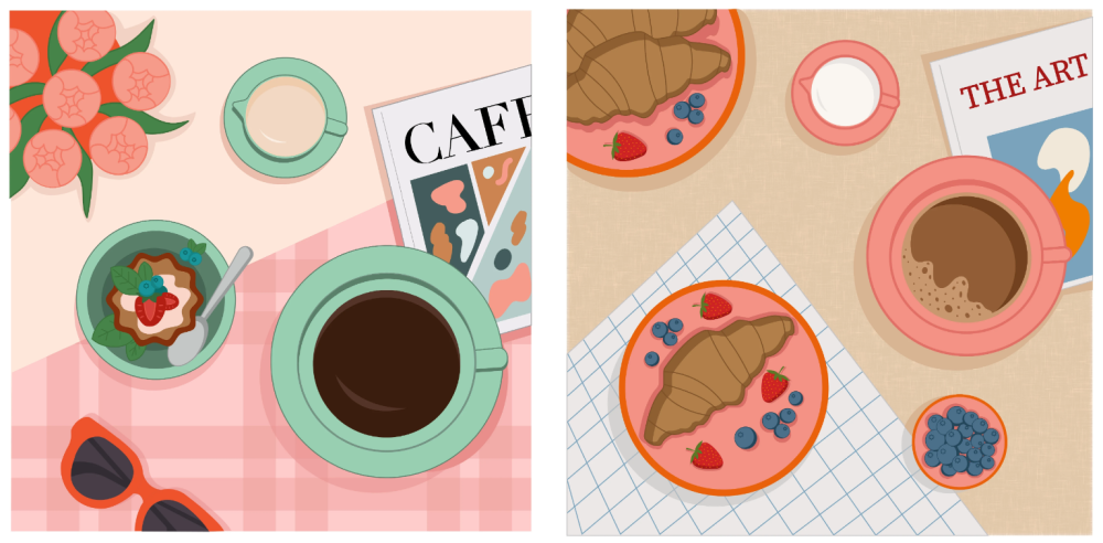 I will draw digital food and drink illustration